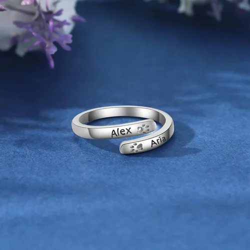 Vista 5 de OPALSTOCK - Juego de anillos de compromiso personalizados para parejas con corazón a juego para él y para ella