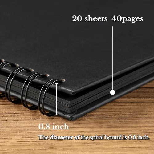 Vista 4 de potricher Álbum de Recortes DIY de 7 x 7 Pulgadas, 40 Páginas, Tapa Dura, Papel Kraft, Álbumes de Fotos para Recortes, Libro de Recuerdos para Bodas