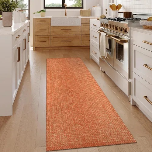 Vista 60 de LEEVAN Alfombra lavable para baño, alfombra tejida negra de 2 x 3 pies para entrada, alfombra de puerta delantera de algodón, alfombras pequeñas