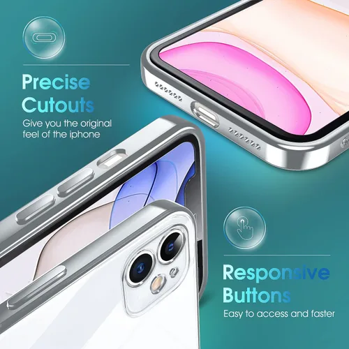 Vista 772 de Supdeal Funda cristalina transparente para iPhone 11, [No se amarillea] [Protección de la cámara] [Probado contra caídas de grado militar] Funda