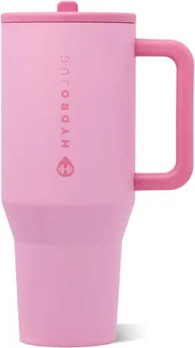 Vista 36 de HydroJug Traveler - Botella de agua de 40 onzas con asa y pajita abatible - Cabe en portavasos, vaso resistente a fugas - Reutilizable, aislado