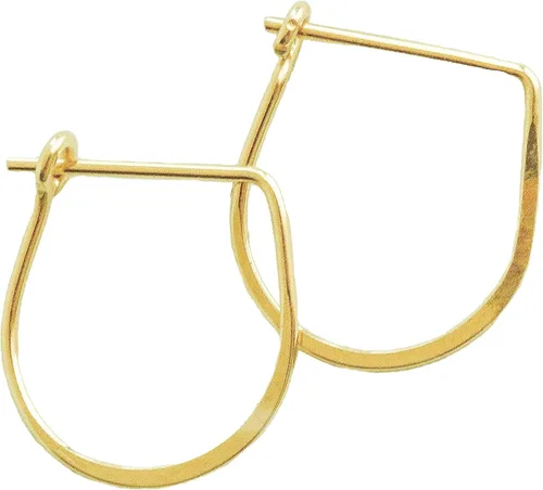 Vista 35 de Aretes de aro finos martillados, elegantes plata esterlina geométrica sólida, relleno de oro y relleno de oro rosa; para mujer por Lotus Stone
