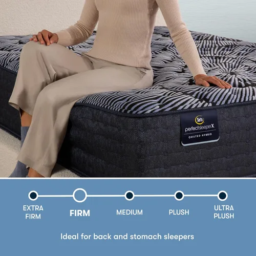 Vista 2 de Serta Perfect Sleeper X Knox - Colchón híbrido acolchado firme de 13.5 pulgadas, tamaño Twin XL, 5 zonas de soporte y tecnología de enfriamiento