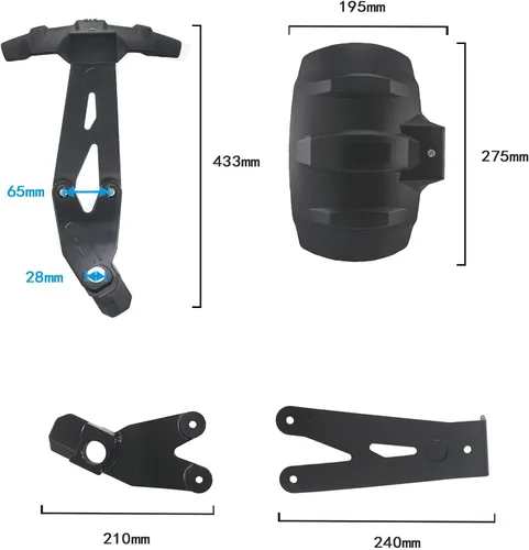 Vista 4 de Protector de salpicadura de lodo trasero para BMW para F750GS para F850GS F 850 GS ADV para Adventure 2022-2018 motocicleta guardabarros trasero