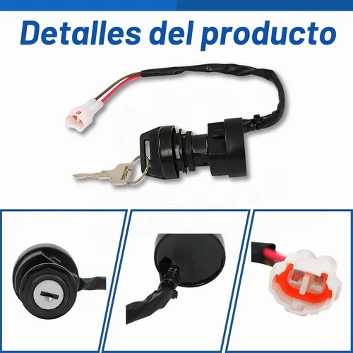 Vista 3 de WFLNHB Interruptor de encendido con llave de repuesto para Yamaha Raptor 250 350 660R 700