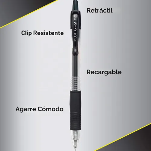 Vista 2 de PILOT G2 Premium Gel Pens, Extra Fine Point 0.5mm, Assorted Inks, 5-Pack Surtido