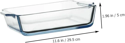 Vista 3 de STOBAZA 1 unidad de cena profunda para sartén de vapor, mango rectangular, herramienta de microondas, suministro para hornear, tartas de queso