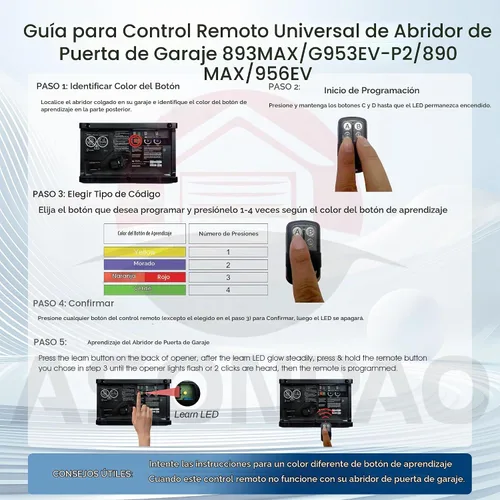Vista 9 de Paquete de 2 unidades 893LM 891LM LiftMaster Universal para puerta