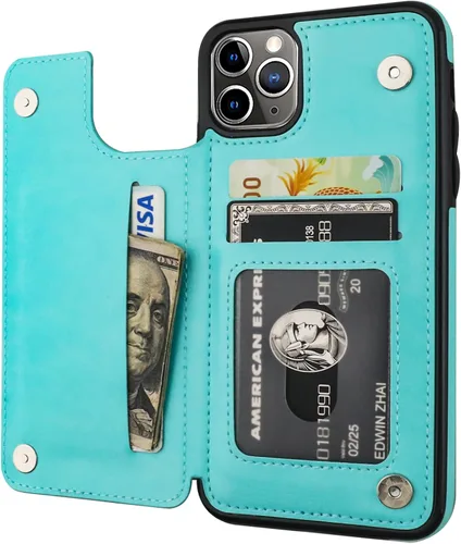 Vista 18 de ONETOP Funda tipo cartera para iPhone 11 Pro Max con tarjetero de crédito