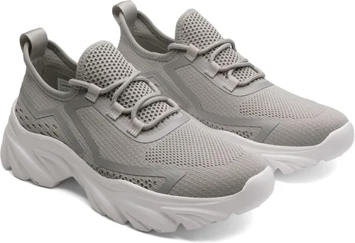 Vista 2 de DREAM PAIRS Zapatos de caminar para mujer ligeros transpirables de punto antideslizantes con cordones para mujer trabajo entrenamiento gimnasio