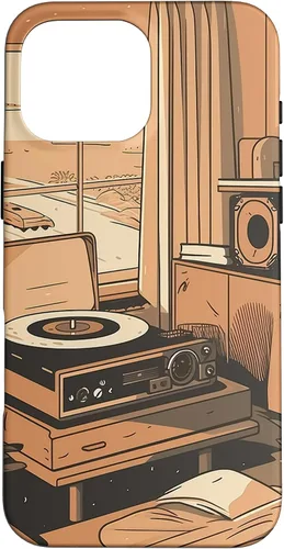 Vista 19 de Lofi Aesthetic Vinyl Music Minimal Calm Nostalgic Art Case for iPhone 16