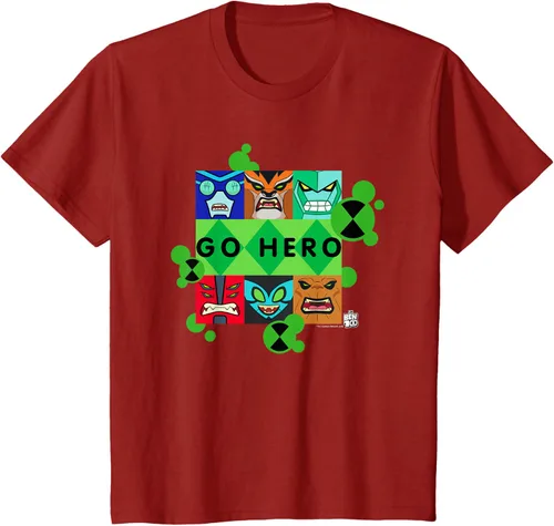 Vista 61 de Ben 10 Go Hero - Camiseta, Azul / Patchwork, S