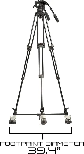 Vista 7 de E-Image EG25A2D - Kit de trípode y carrito de aluminio de 2 etapas (3.937 in)