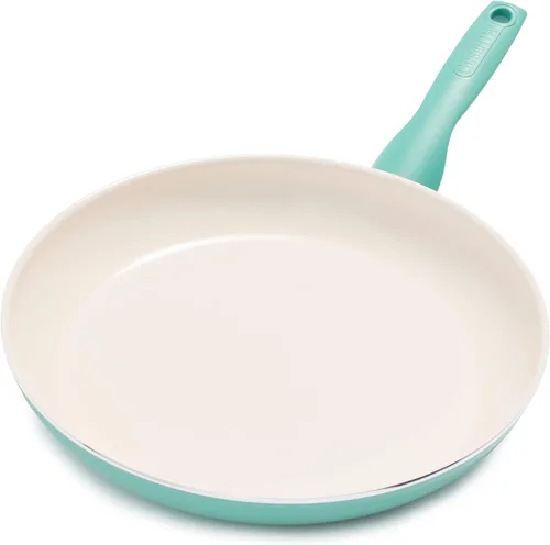 Vista 12 de GreenPan Rio Healthy Ceramic - Sartén antiadherente de 10 pulgadas, sin PFAS, apta para lavavajillas, color negro
