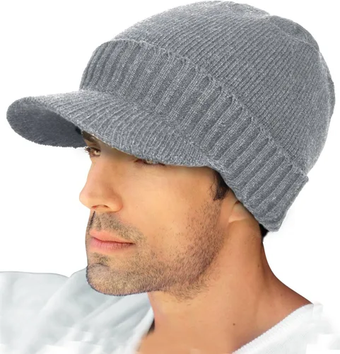 Vista 10 de Dahlia Gorro para hombre con visera - lana, sombrero de invierno con borde, forro polar