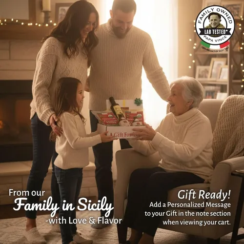 Vista 4 de Cesta de Comida Italiana Papa Vince - Regalos Gourmet para Adultos y Familias Hecha en Italia con Pasta Orgánica, Salsa y Aceite de Oliva de nuestra
