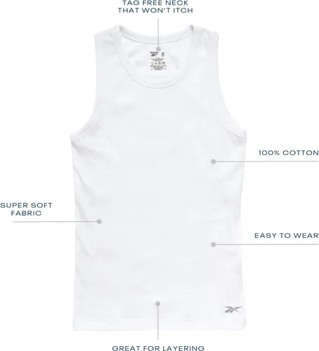 Vista 2 de Reebok Camiseta sin mangas para niñas (paquete de 6)
