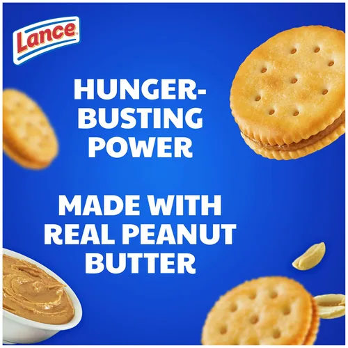 Vista 4 de Lance Galletas tipo sándwich, malta con mantequilla de maní, caja de 8