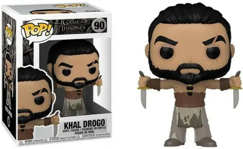 Vista 2 de POP Juego de Tronos - Khal Drogo con dagas Funko Pop! Figura de vinilo (paquete con funda protectora compatible con POP Box), multicolor, 3.75
