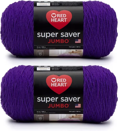 Vista 61 de Red Heart Super Saver Jumbo Ovillo de lana, Amatista