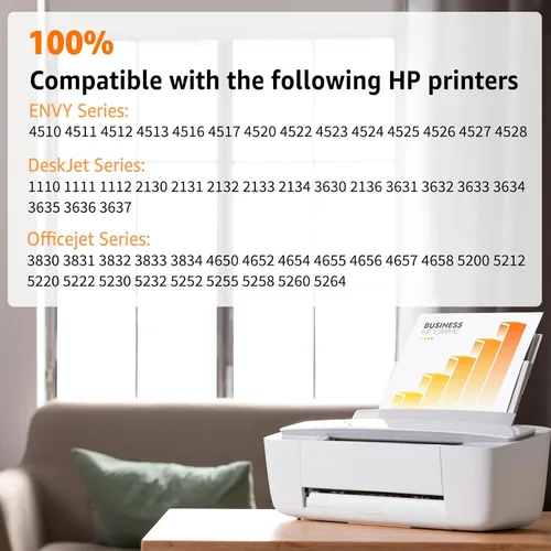 Vista 2 de NineLeaf Cartucho de tinta remanufacturado de nueva generación de alto rendimiento compatible con HP 63xl 63 XL 63 Officejet 5255 5258 Deskjet 1112