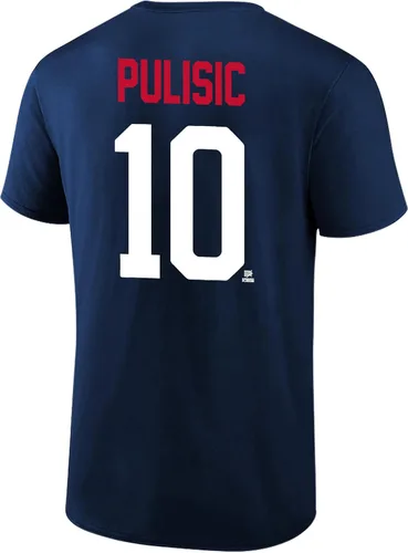 Vista 5 de Icon Sports Offical Licensed U.S. Soccer Federation USMNT Player Name and Number T-Shirt Gio Reyna Armada Escudo