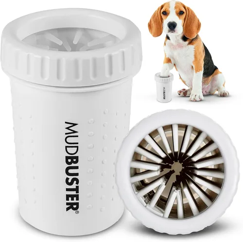 Vista 21 de Dexas MudBuster Limpiador Portátil de Patas de Perro - Calidad Premium, Azul, Tamaño Pequeño para Suministros y Accesorios para Mascotas