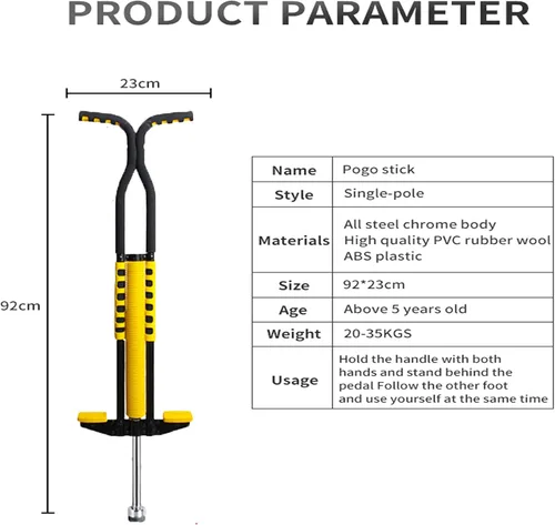 Vista 2 de Jehezkel Pogo Stick para niños de 9 años en adelante, de 80 a 160 libras, palo de Pogo para adolescentes y adultos ligeros, mejor agarre y más