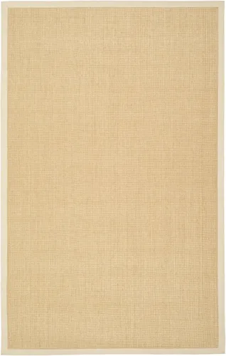 Vista 19 de Alfombra de sisal Safavieh, de color maíz y negro, tejida a mano, de la colección de fibras naturales; 5 x 8 pulgadas, NF441A, Tela, Gris / Gris