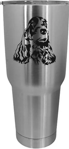 Vista 444 de Cairn Terrier - Vaso grabado con temática de perro, 30 onzas