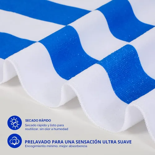Vista 3 de EBOOT Paquete de 10 toallas de playa de gran tamaño, toallas de piscina extra grandes, de microfibra, de secado rápido, para adultos, mujeres