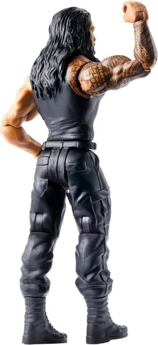 Vista 4 de WWE Mattel Roman Reigns Basic Series #108 Figura de acción en escala de 6 pulgadas con articulación y engranaje de anillo