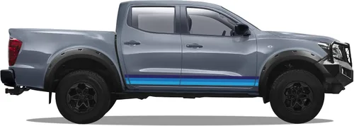Vista 2 de Calcomanías gráficas de líneas retro compatibles con Nissan Navara Np300 (azul Retro)