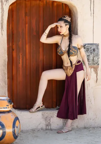 Vista 8 de Rubie's Costume Co. Disfraz de princesa Leia de la prisionera de Jabba de Star Wars