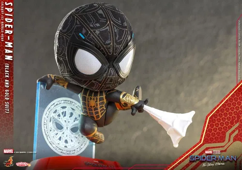 Vista 2 de Spider-Man: No Way Home - Traje negro y dorado de Spider-Man Cosbaby