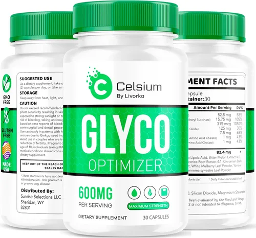 Vista 8 de Celsium Glyco Optimizer Capsules, Celsius Glyco, Celsius Glyco Optimizer Opiniones, Celsium Advanced Formula 30 Cápsulas durante 1 mes