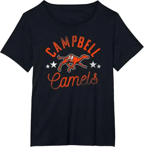 Vista 5 de Camiseta Campbell University Fighting Camels Logo, Negro