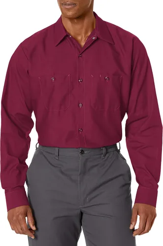 Vista 5 de Red Kap - Camisa de trabajo industrial de manga larga para hombre