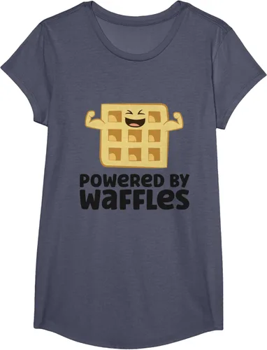 Vista 18 de Camiseta de gofres para el desayuno con diseño de gofres, Blanco, S