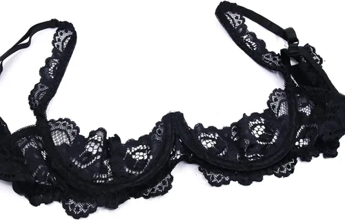 Vista 3 de AIBINGGE Sujetador sexy de punto con tirantes de lencería con conjuntos de bragas