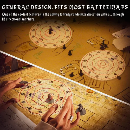 Vista 4 de CZYY DND AOE Plantilla de hechizo, marcador de efecto de daño de área acrílica Measures Radius, Cube, Cone, Erasable, Gift Box Included, Gaming