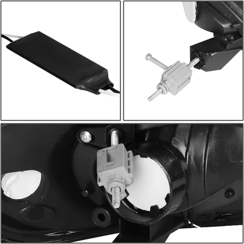 Vista 5 de DNA MOTORING LED DRL - Faro delantero para parachoques delantero, compatible con PONTIAC GRAND AM 99-05, negro/ámbar, HL-HPL-PGAM99-BK-AM