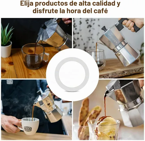 Vista 7 de Anillo de sellado de junta de repuesto para cafeteras de aluminio para estufas, 3 tazas y 4 tazas de silicona de repuesto de grado alimenticio