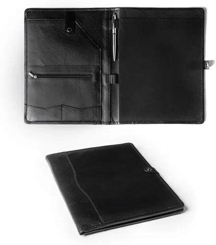 Vista 2 de Cartera de cuero - Organizador profesional de cartera, carpeta de currículum, portafolio de cuero para hombres y mujeres, cartera de negocios