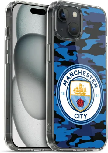 Vista 47 de Head Case Designs Funda de gel con licencia oficial del Manchester City Man City FC Blue Moon Badge Camou [protección de grado militar] compatible