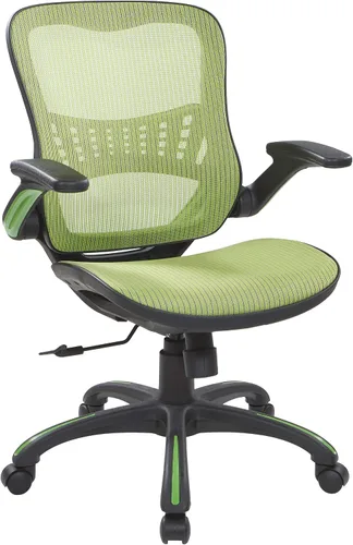 Vista 13 de Office Star Riley - Silla de escritorio ventilada para gerente con asiento y respaldo de malla transpirable, base negra con negro