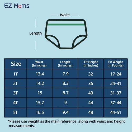 Vista 13 de EZ Moms 6 paquetes de ropa interior de entrenamiento para niñas, 100% algodón de absorción acolchada, ropa interior de entrenamiento para niñas