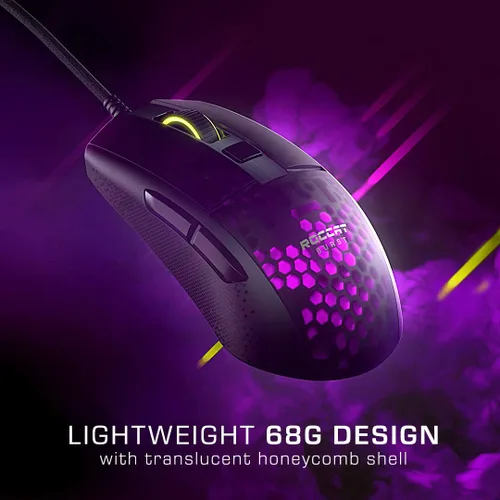 Vista 2 de ROCCAT Burst Pro - Mouse para juegos de PC interruptores ópticos mouse ergonómico súper ligero con cable iluminación RGB rueda de desplazamiento