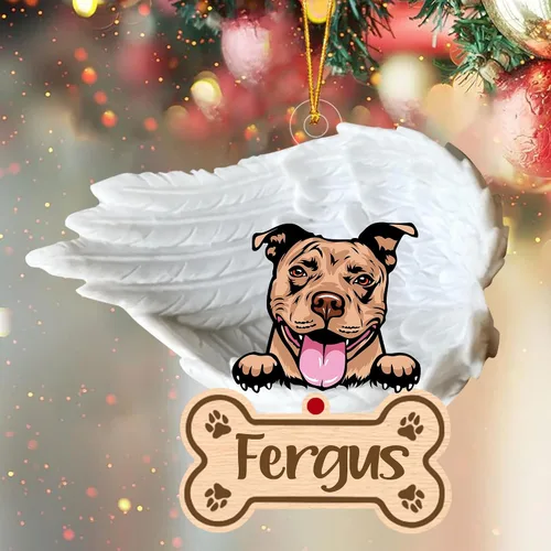 Vista 72 de Adorno de perro afgano de 1 ángel, adorno acrílico 2D personalizado conmemorativo para perros, regalo por pérdida de mascotas, regalo
