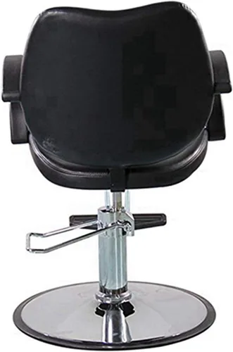 Vista 4 de Funnylife Silla de estilo hidráulica de base redonda material PU negro